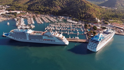 Marmaris'e İki Yeni Kruvaziyerle 1203 Turist Ziyareti