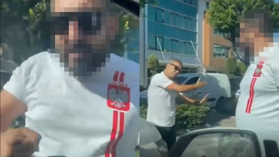 Tartıştığı sürücünün önünü kesip aracının camını yumrukladı