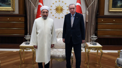 Cumhurbaşkanı Erdoğan, Diyanet İşleri Başkanı Arpaguş'u kabul etti
