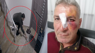 Komşunun daire kapısına hayvan dışkısı attı