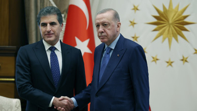 Cumhurbaşkanı Erdoğan, IKBY Başkanı Barzani'yi kabul etti