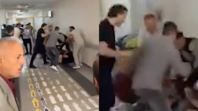 Devlet hastanesinde 2 aile arasında kavga