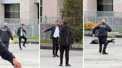 Çağlayan'da korku dolu anlar: Başına silah dayandı, havaya ateş açtı