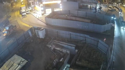 Gebze'deki binanın yıkılma anı kamerada