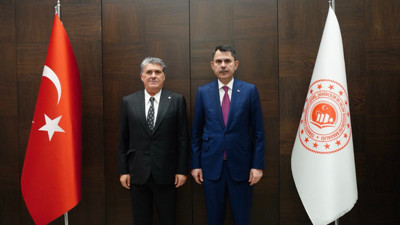 Bakan Kurum, Beşiktaş Jimnastik Kulübü Başkanı Adalı'yı kabul etti