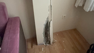 Kocaeli'de kolonları çatlayan bir bina daha boşaltıldı