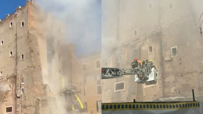 Roma'daki tarihi kulede kısmı çökme: 4 yaralı