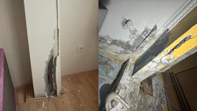Kocaeli'de kolonları çatlayan 3 bina daha boşaltıldı