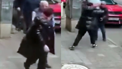 Kendisini evden çıkartan mülk sahibini darp etti; o anlar kamerada