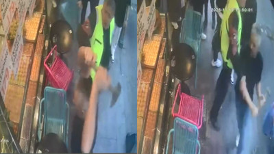 Bayrampaşa'da iş yerinin önünde yapılan temizlikten rahatsız oldu; çekiçle saldırdı