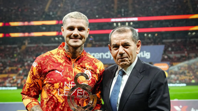 Dursun Özbek'ten Mauro Icardi'ye 100. maç plaketi