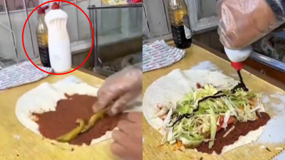 Çiğköfteye deterjan kabıyla sos döken esnafın faturası ağır oldu