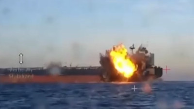 Karadeniz'deki geminin vurulma anı ortaya çıktı