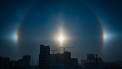 Sibirya’da eksi 30 derecede nadir görülen "halo" olayı izlendi