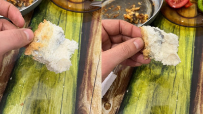 Ekmeğin içinden çıkanı görünce şok oldu
