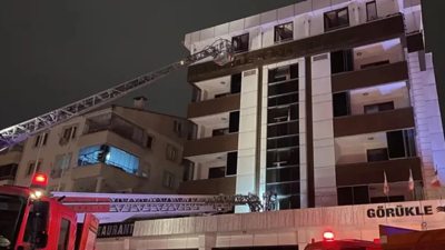 Bursa'da 5 katlı otelde yangın paniği