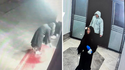 Apartmanda şok görüntüler! Kimliği belirsiz kişiler büyü amacıyla maddeler döktü