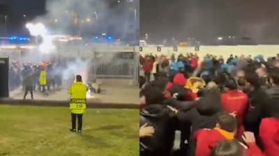 Juventus - Galatasaray maçı öncesi olay! İtalyan polisinden taraftara sert müdahale