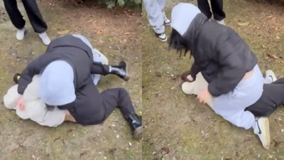 Bolu'da akran zorbalığı! Liseli kızların acımasız anları kameraya yansıdı