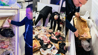 Antalya'da kasap dükkanında mide bulandıran görüntü: Zabıtalar gözlerine inanamadı