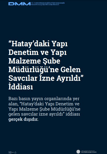 İletişim Başkanlığı Dezenformasyonla Mücadele Merkezi, depremle ilgili Dezenformasyon Bülteni'ni yayınladı - Resim: 12