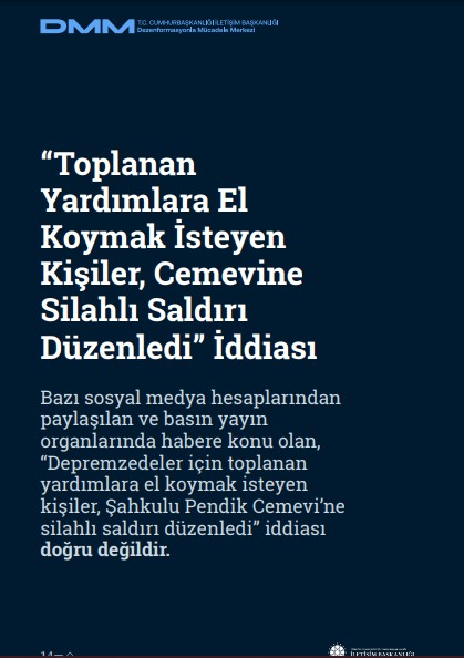 İletişim Başkanlığı Dezenformasyonla Mücadele Merkezi, depremle ilgili Dezenformasyon Bülteni'ni yayınladı - Resim: 14