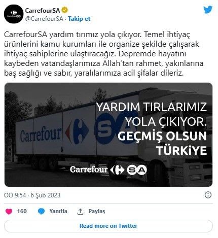 Kahramanmaraş'ta meydana gelen 7.7 ve 7.6'lık deprem sonrası Türkiye tek yürek oldu! Dev şirketler yardımda yarışıyor - Resim: 9