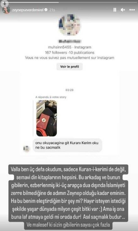 Zeynep Demirel "Git Kuran-ı Kerim oku" diyen takipçisine çok kızdı - Resim: 9