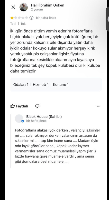 Ankara Black House Apart Otelin sahibi haddini aştı! verdiği cevaplar sosyal medyanın gündeminde - Resim: 1