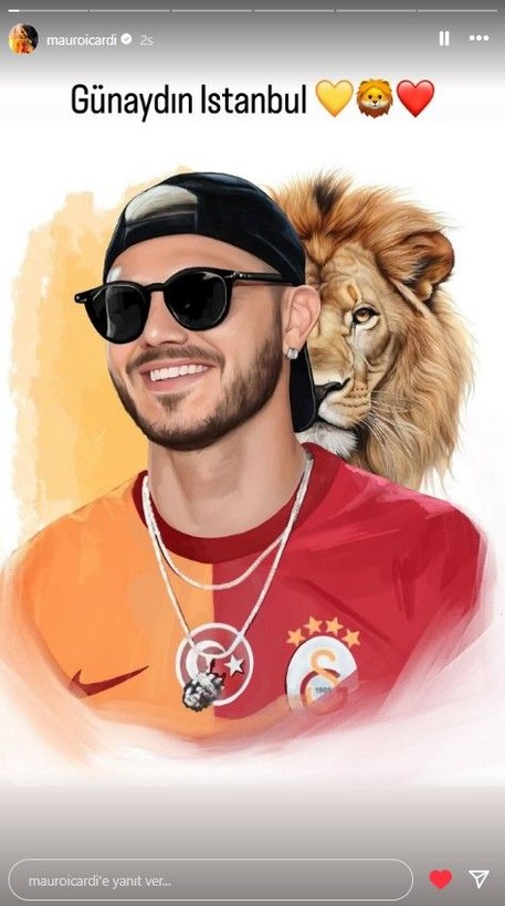 Mauro Icardi, kutlamalar için İstanbul'a geldi! Taraftarı coşturan paylaşımlar peş peşe🦁 - Resim: 8