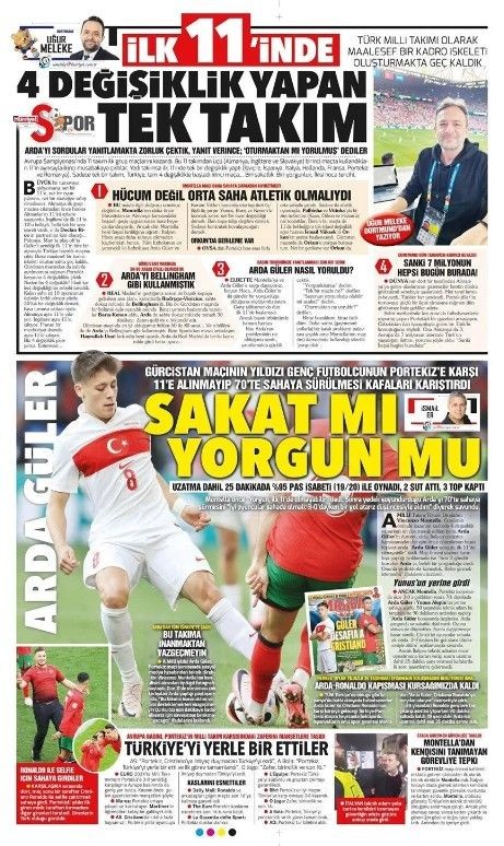 Türkiye - Portekiz karşılaşması: Montella’nın hatalı 11'i | 23 Haziran gazete manşetleri - Resim: 20