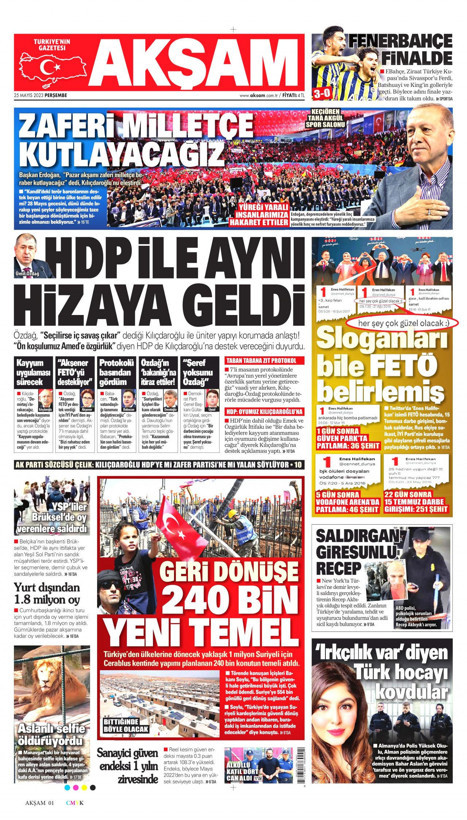 İşte Türkiye'nin nabzını tutan gazetelerin 25 Mayıs manşetleri... - Resim: 7