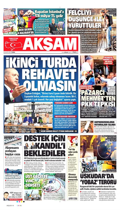 İşte Türkiye'nin nabzını tutan gazetelerin 26 Mayıs manşetleri... - Resim: 7