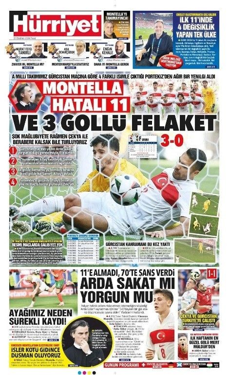 Türkiye - Portekiz karşılaşması: Montella’nın hatalı 11'i | 23 Haziran gazete manşetleri - Resim: 6