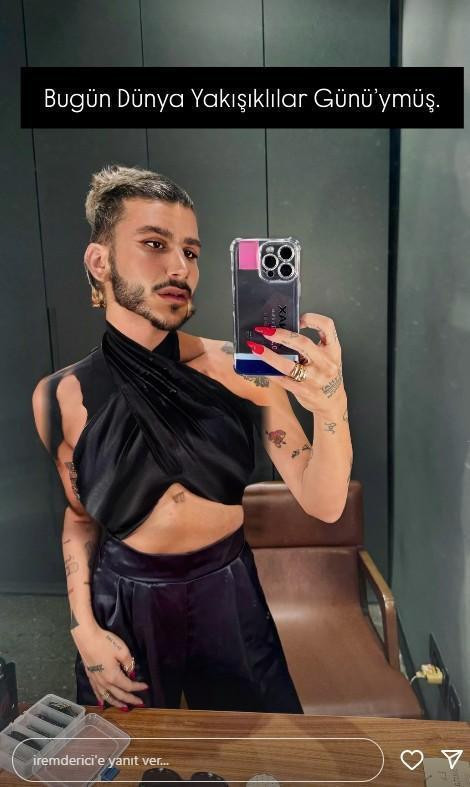 Ses sanatçısı İrem Derici Dünya Yakışıklılar Günü nedeniyle sakallı fotoğraf paylaştı - Resim : 1