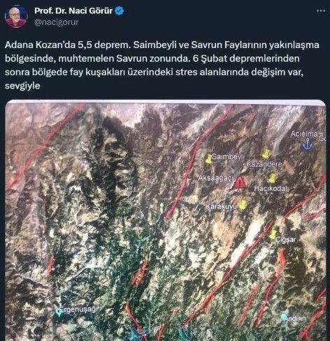 Adana peş peşe 2 depremle sallandı! 6 Şubat ayrıntısı! Naci Görür'den dikkat çeken açıklama: Stres alanlarında... - Resim: 4