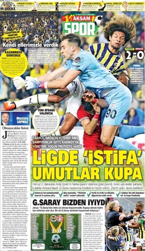Şampiyon Galatasaray! Günün spor manşetleri | 31 Mayıs 2023 - Resim: 4