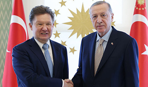 Cumhurbaşkanı Erdoğan Gazprom'un Başkanı Aleksey Miller ile görüştü