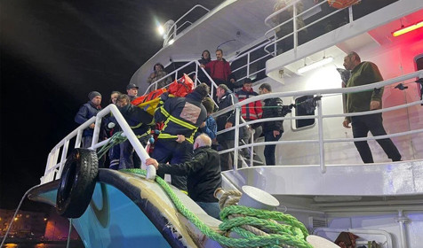 Sinop'ta kuru yük gemisinde yangın çıktı: Yaralılar var