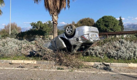 Antalya'da küçük çaplı mucize! Takla atan araçtan burnu bile kanamadan çıktı
