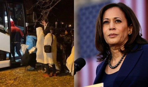 Otobüsler dolusu göçmen Kamala Harris’in evinin önüne bırakıldı