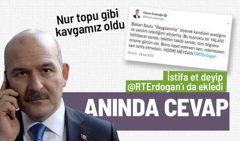 İBB Başkanı İmamoğlu, Süleyman Soylu'yu telefonla aradı mı aramadı mı? "İspatlarsa istifamı veririm "