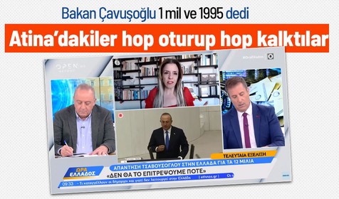 Dışişleri Bakanı Mevlüt Çavuşoğlu, Yunanistan'a mil sınırını ve 1995'i hatırlattı! Atina hop oturup hop kalktı