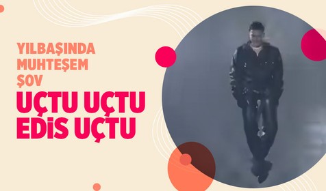 O Ses Türkiye Yılbaşı Özel programında sahne alan Edis, uçarak sahneye geldi