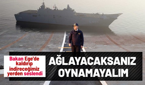 İlk SİHA gemisi TCG Anadolu'yu inceleyen Bakan Akar: Yunan siyasilerin yaptıkları tek şey ağlamak