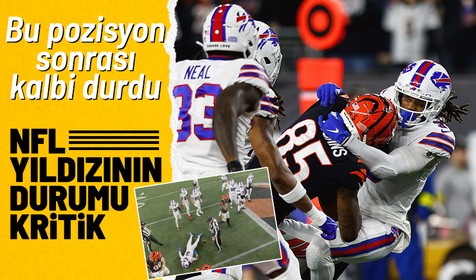 NFL yıldızı Damar Hamlin'in maçta kalbi durdu! Durumu kritik