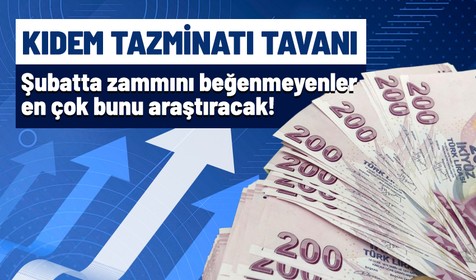 Geçici kıdem tazminatı tavanı 17 bin 904,62 TL oldu