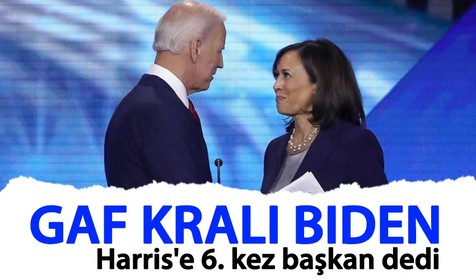 Yine gaf yaptı! Joe Biden, yardımcısı Kamala Harris'e yine 'başkan' dedi
