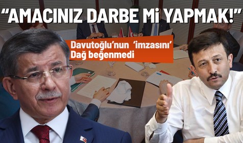 AK Parti Genel Başkan Yardımcısı Hamza Dağ, 6'lı masa ortağı Ahmet Davutoğlu'nun sözlerini eleştirdi! Amaçları sivil darbe yapmak