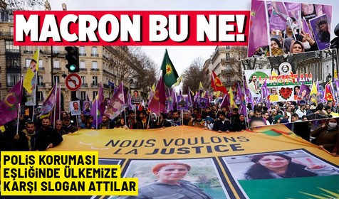 Geçtiğimiz haftalarda sokakları yakıp yıkan PKK destekçileri Fransız polisi korumasında terör çığırtkanlığı yaptı